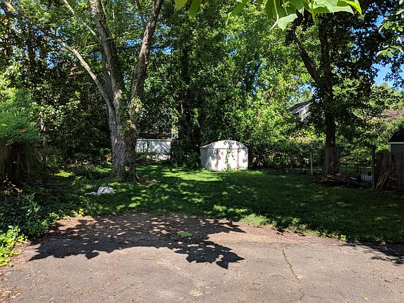 Backyard and parking.