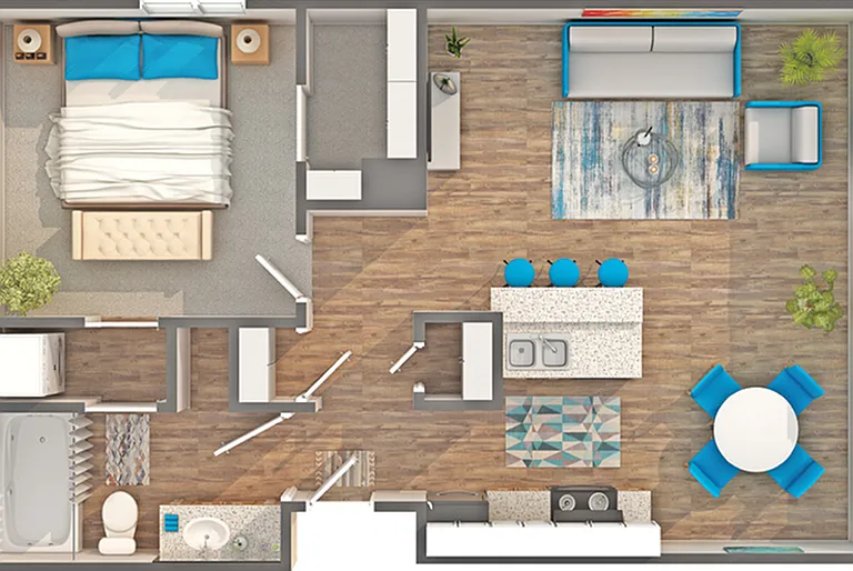 Jensen | 1-Bedroom Floorplan Jensen | 1-Bedroom Floorplan