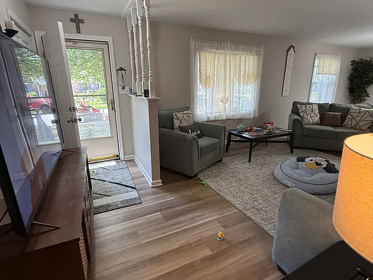 Foyer and living room