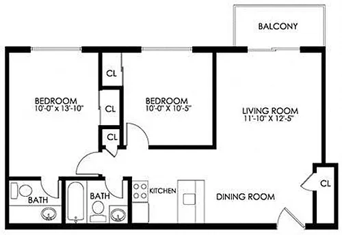 Floor plan 2 Bedroom