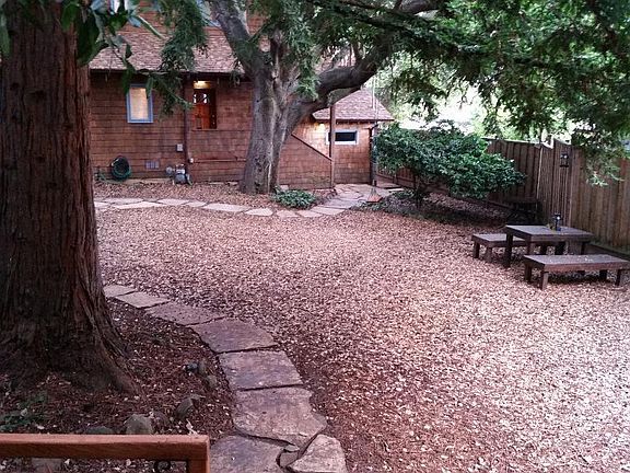 Front yard from entry stairs.