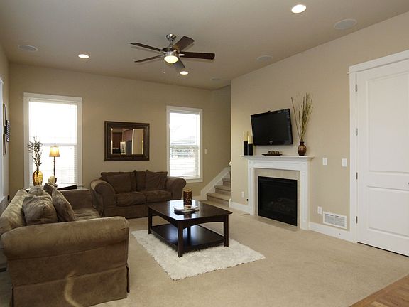 Warm Family Room with Fireplace 