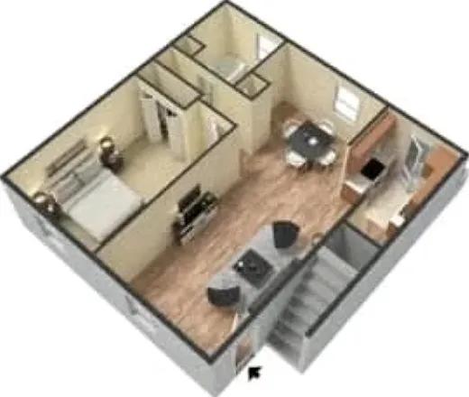 MH 1 BR Floor Plan MH 1 BR Floor Plan