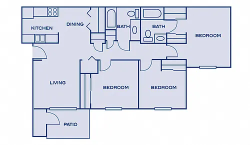 Floor plan Three Bedroom