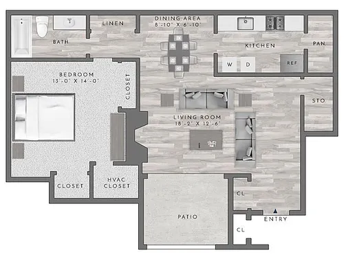 Floor plan A1-1x1(H)