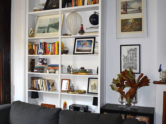 12' built-in bookcase