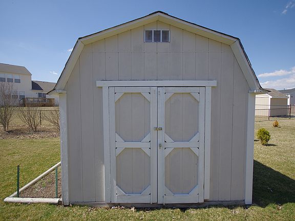 Storage shed with alarm. 
