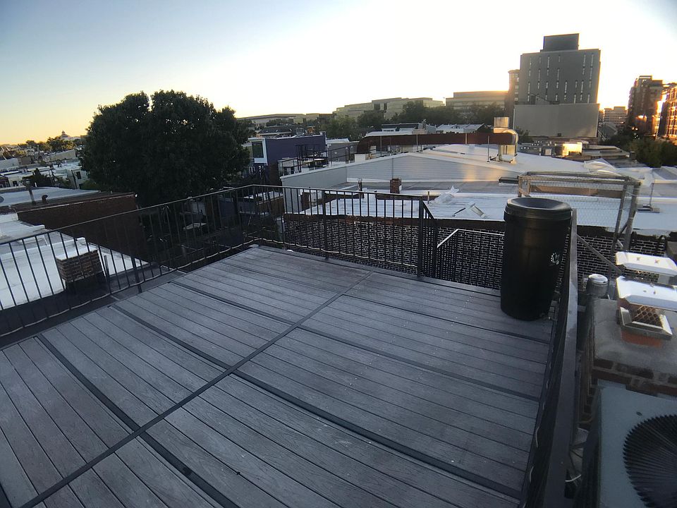 Private rooftop with views of the US Capitol Dome.