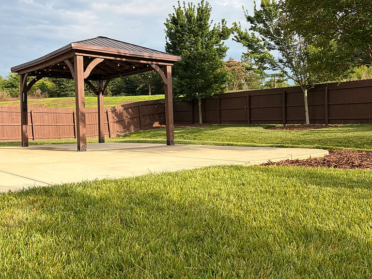 Large Fenced in Yard with Gazebo