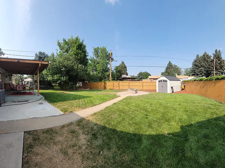 Large Back Yard with Covered Patio