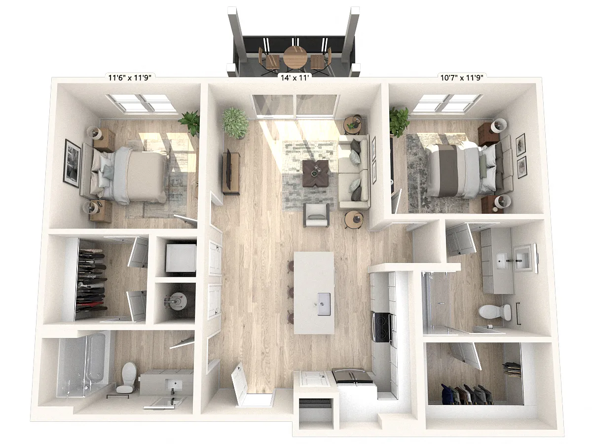 Floor plan B1b