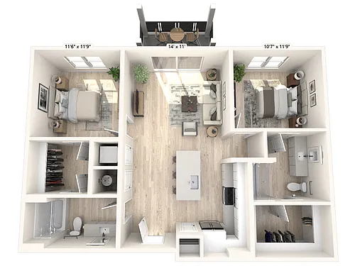 Floor plan B1b