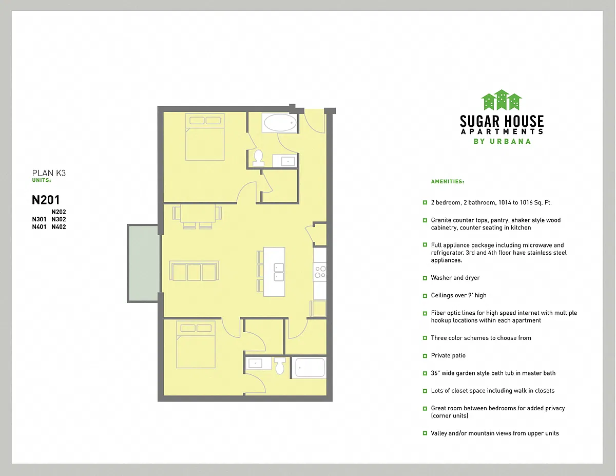 Floor plan 2 Bed K3 (k3-b)