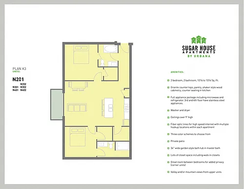 Floor plan 2 Bed K3 (k3-a)