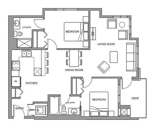 Floor plan 2 Bed 2 Bath G