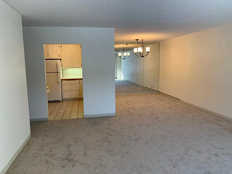 Living room and dining room