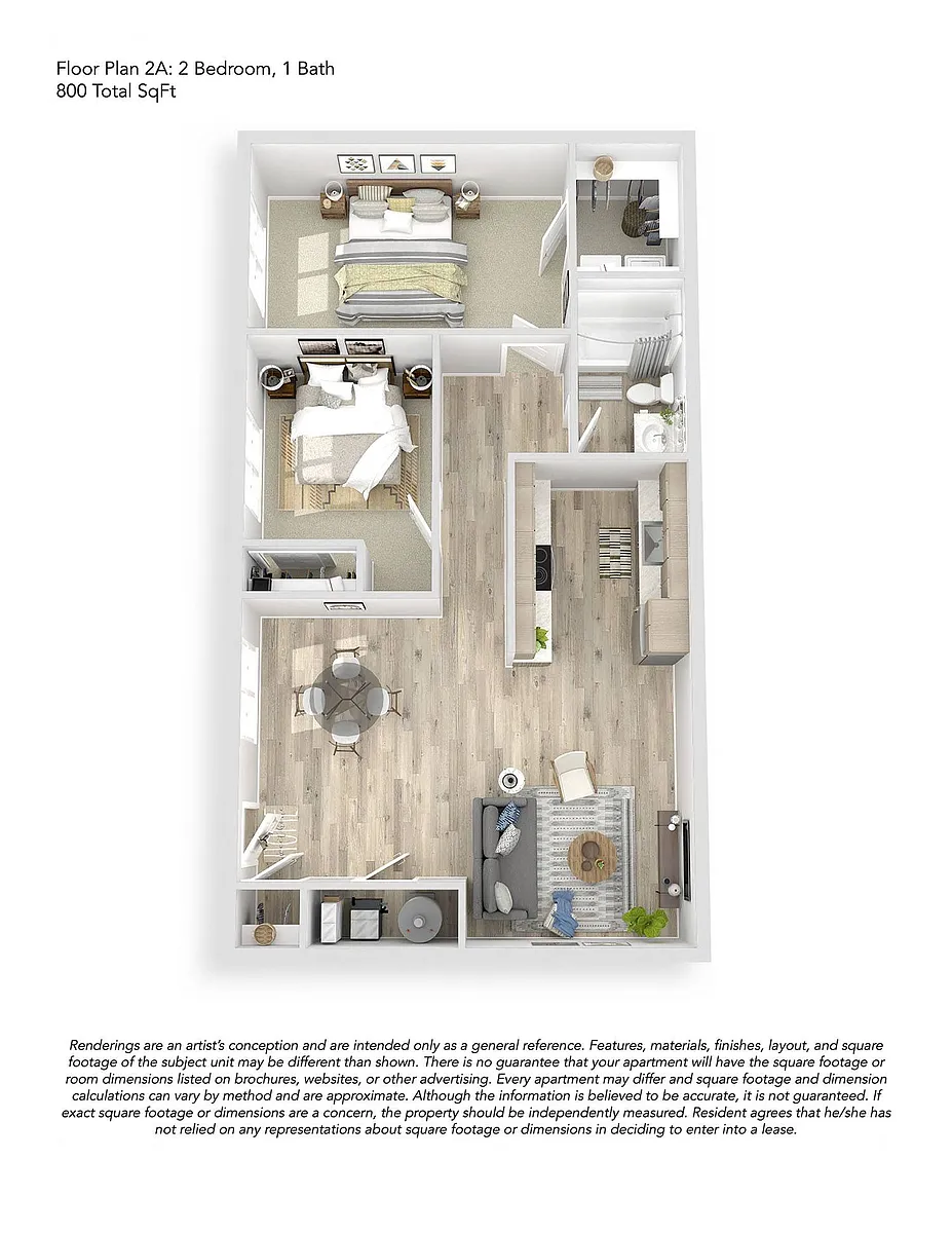 Floor plan 2x1 A Upgraded