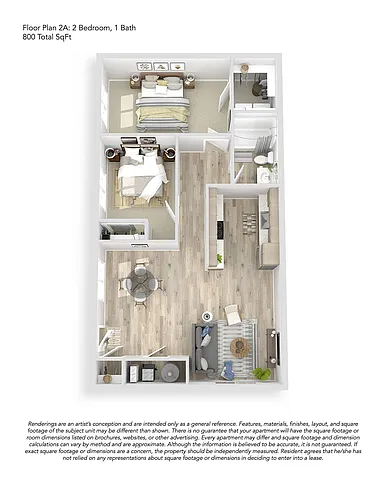 Floor plan 2x1 A Upgraded