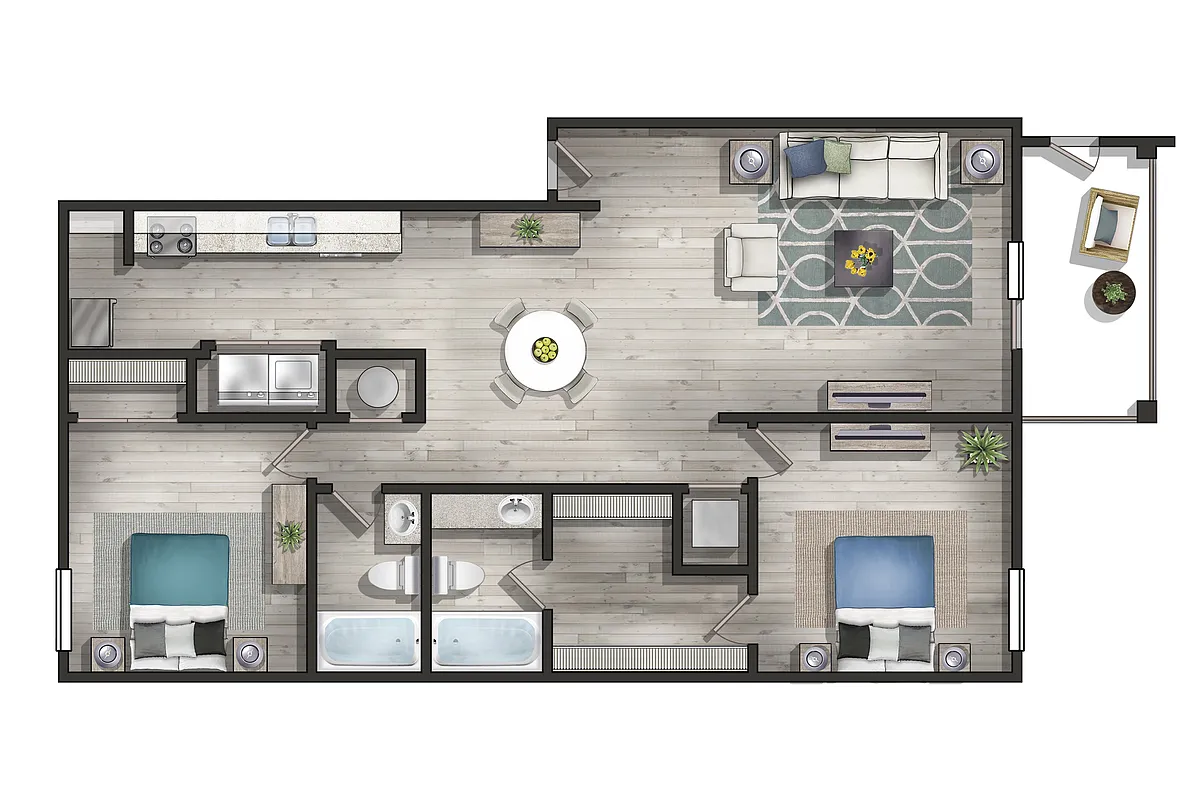 Floor plan The Buckhead Renovated