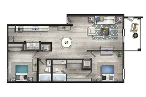 Floor plan The Buckhead Renovated