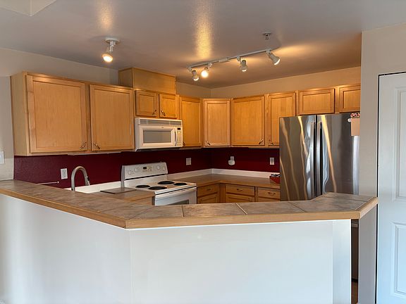 Kitchen open to living and dining room