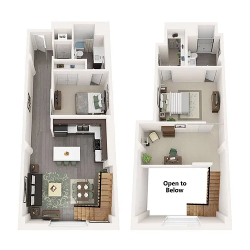Floor plan 2 Bedroom Loft