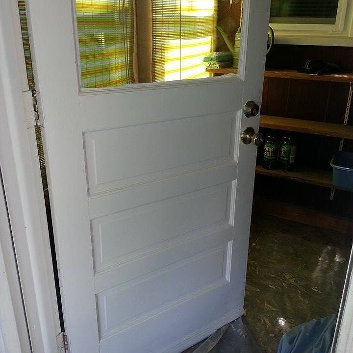 Back door into mud room