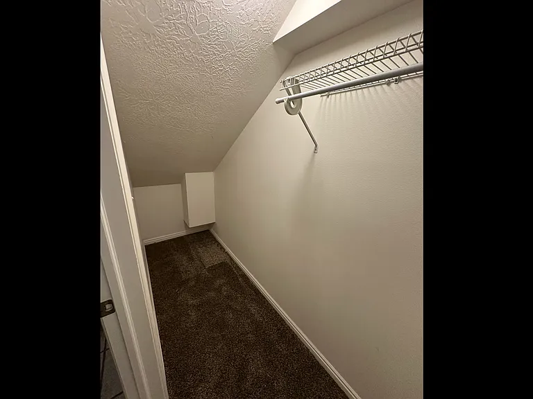 Coat closet under stairs