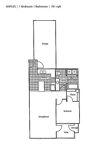 Floor plan 1 Bedroom A4