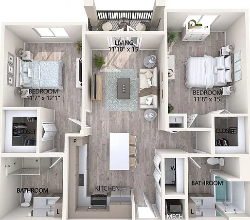 2 Bedroom 2 Bathroom 2 Bedroom 2 Bathroom
