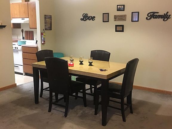 Dining area has large closet for coats or extra storage