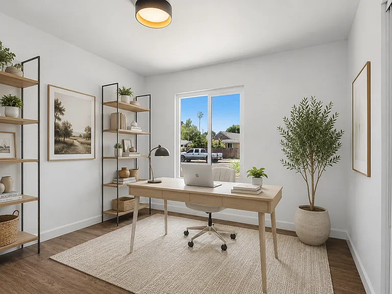 Virtually staged fourth bedroom/office
