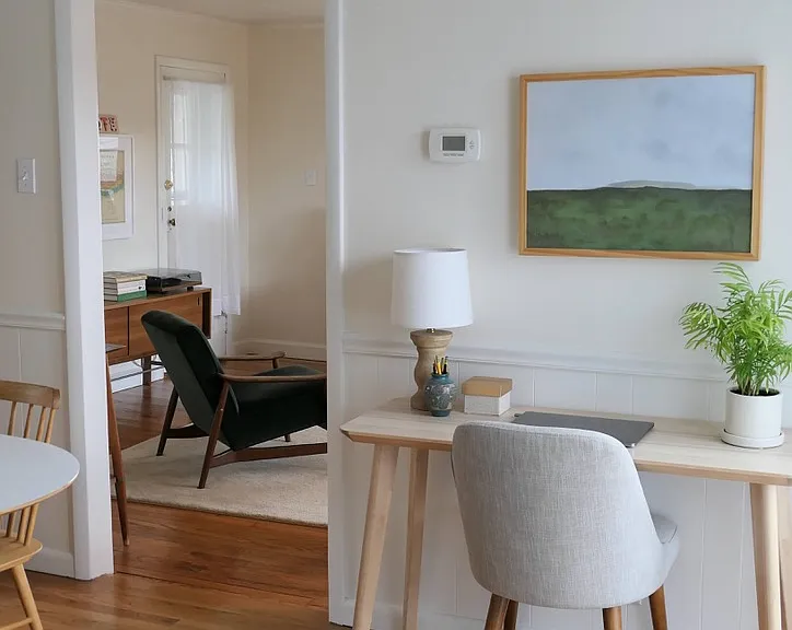 Dining room, looking into living room.