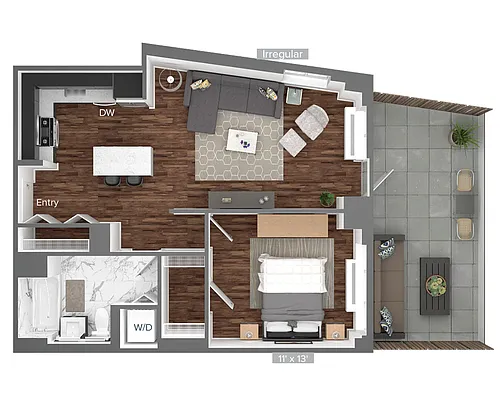 Floor plan A7-203-737sq-terrance