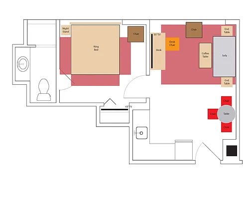Floor plan one bed