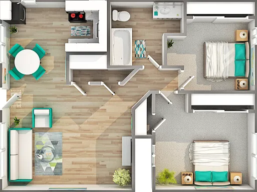 Bluebell | Two Bed Bluebell | Two Bed
