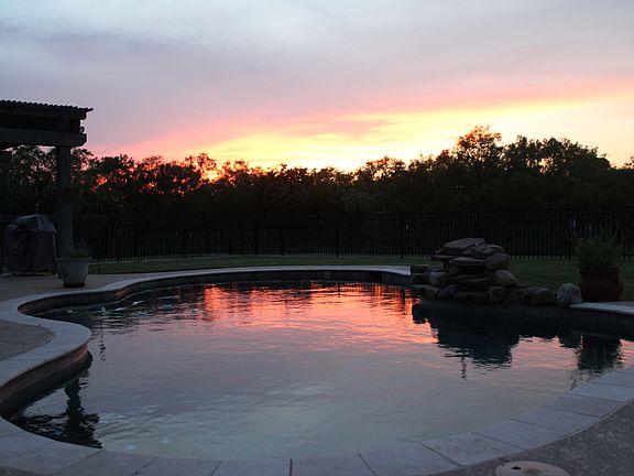 Pool at sunset.