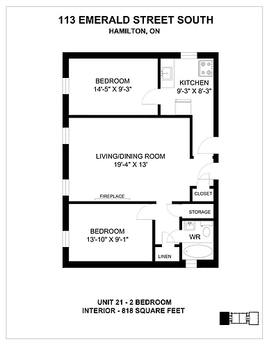 Floor plan 2 Bedroom