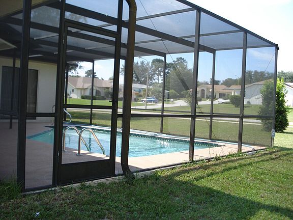 enclosed pool area