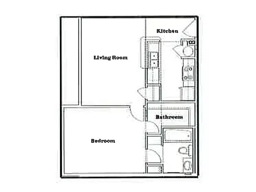 Floor plan 1x1E