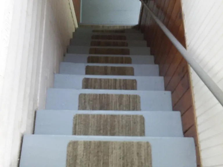 Clean, nice wide steps.