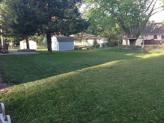 Large fenced backyard