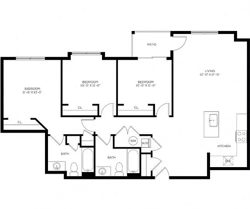 Floor plan Gathland (3 Bed)