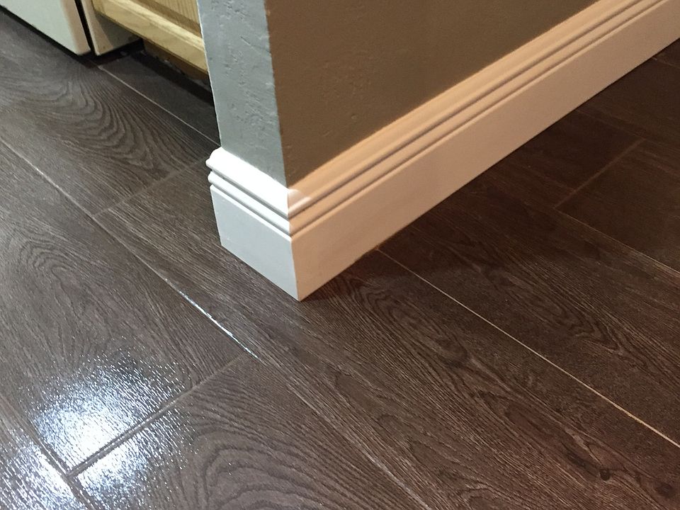 New tiles and baseboard 