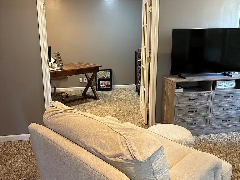 Back living area and office space