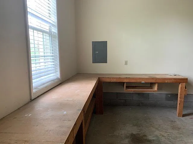 Work bench in garage