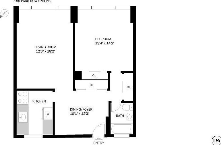 2nd image of 185 Park Row APT 5B