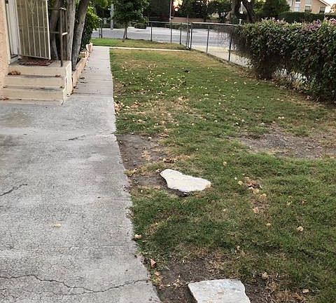 Front yard along side street