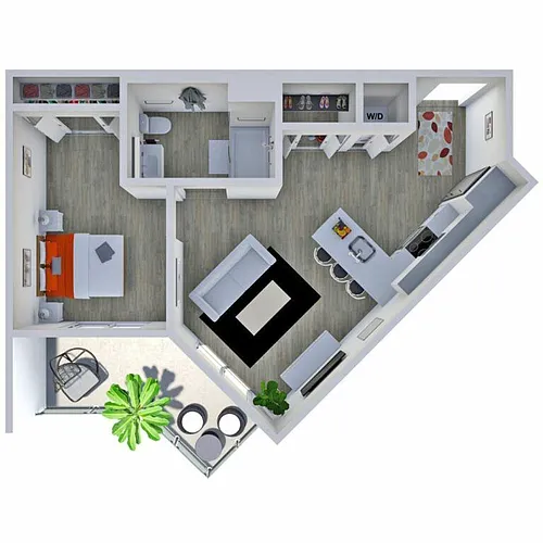Floor plan One bedroom- The Noyes