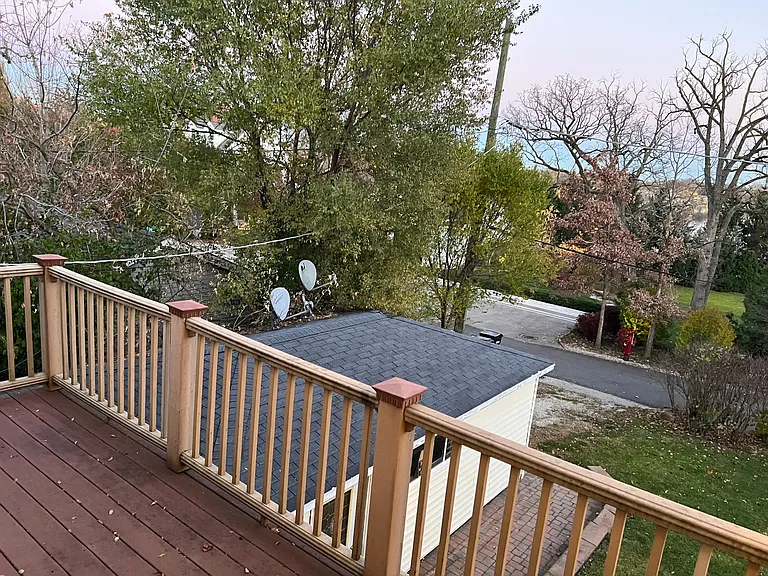 Looking off the private master suite balcony